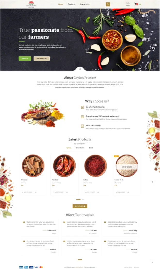 Ceylon Pristine website