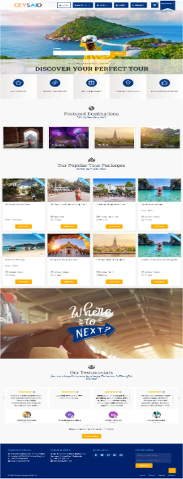 CeySaid Travels website